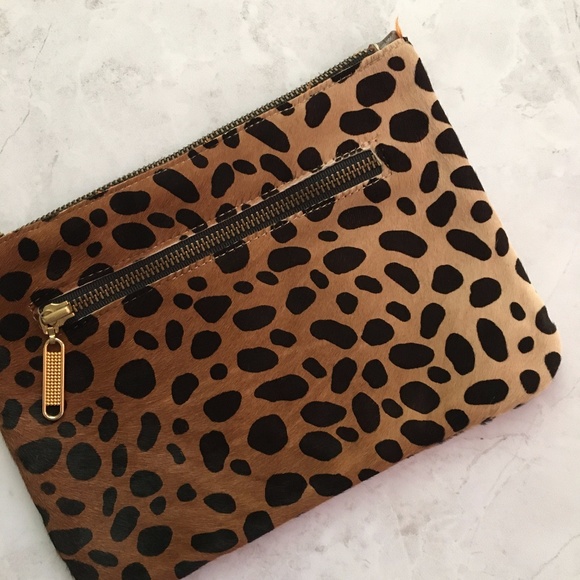 Handbags - Leopard Gradient Leather Wristlet
